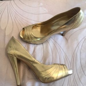 Gold Aldo heels